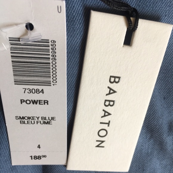 NWT Babaton Power Short Linen Blazer, Blue, 4 - Picture 9 of 9